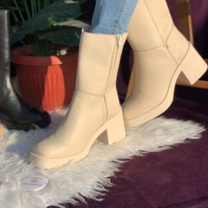 Ankle white long Boots