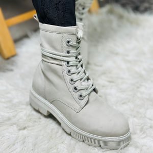 Grey hook shoes
